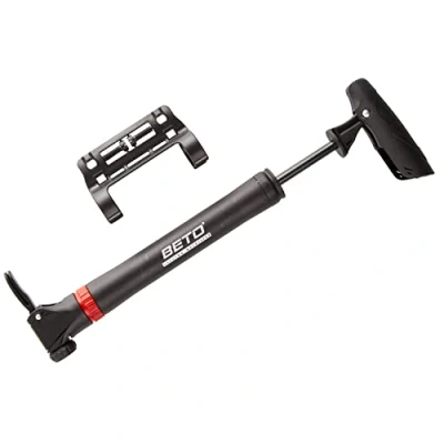Abbildung von Beto 360 T Minipumpe, Handpumpe, Fahrradpumpe, Luftpumpe, 80psi, 5,5bar, AV, DV, FV, Autoventil, Dunlopventil, Französisches Ventil
