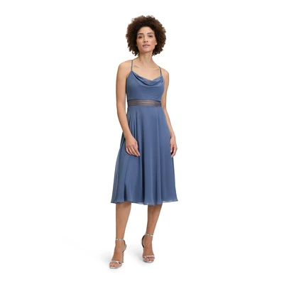 Abbildung von Vera Mont MIT Wasserfallausschnitt Cocktailkleid/festliches Kleid, Damen, Größe: 32, Blue stone