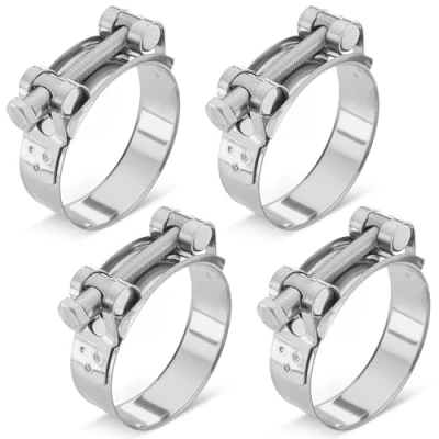 Abbildung von Poppstar 2 Stück Gelenkbolzenschellen Edelstahl Schlauchschellen Spannbereich 68 73mm, Bandbreite 24mm, W4