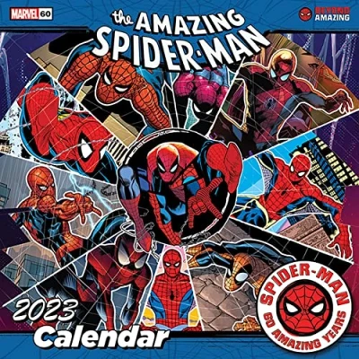 Abbildung von Spider Man Kalender 2023 Offizieller 2023, 12 Monate, original englische Ausführung.