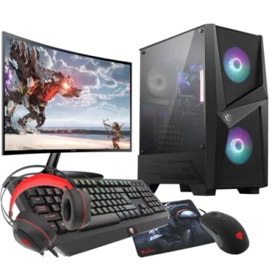 Abbildung von VIST Gaming PC Komplett Set Ryzen 5 3600 RTX 3050 16GB SSD 1TB W11 LCD 24&#039;&#039;
