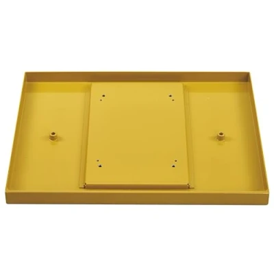 Abbildung von Proxxon Späne Auffangwanne (L x B H 388 308 24 mm, Farbe Gelb, für MICRO Fräse MF 70, Feinfräsen FF 230 und 250/BL) 24116