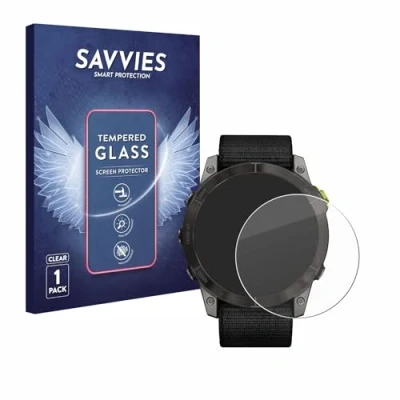 Abbildung von Savvies Panzer Schutz Glas für Garmin Enduro 2 9H Hartglas, Anti Fingerprint, Displayschutz