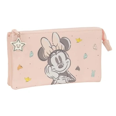 Abbildung von Safta Minnie Mouse Baby Federmäppchen für Kinder, ideal Kinder im Schulalter, bequem und vielseitig, Qualität Widerstandsfähigkeit, 22 x 3 12 cm, hellrosa, Estándar, Lässig
