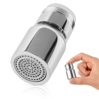 Abbildung von ECENCE Wasserhahnfilter Wasserhahn Aufsatz schwenkbar in Chrom drehbarer
