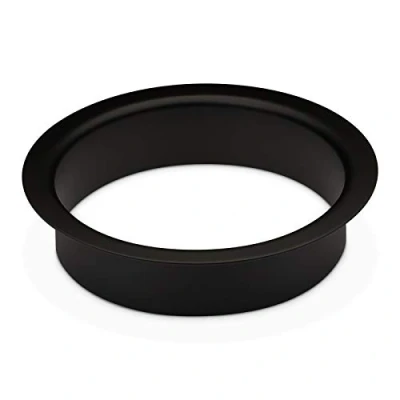Abbildung von SO TECH® Möbelbeschlag Durchwurfring Einfwurfring Edelstahl schwarz lackiert, Ø 180 mm, H 41,5 mm zum Einbau in Waschtisch / Arbeitsplatte