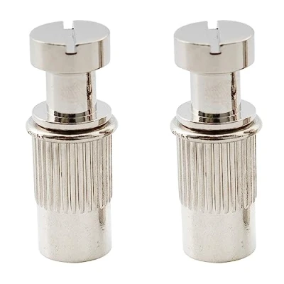 Abbildung von Musiclily Pro M8 Metrisch Stop Tailpiece Saitenhalter Montagebolzen und Einsätze Buchsensatz für Epiphone Les Paul Style E Gitarre, Nickel(2er Set)
