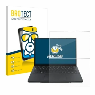 Abbildung von BROTECT Schutzglas für ASUS ZenBook Duo OLED 2024 UX8406 Schutzfolie Panzer Folie Glas [Extrem Kratzfest 9H, Anti Fingerprint, Ultra Transparent]