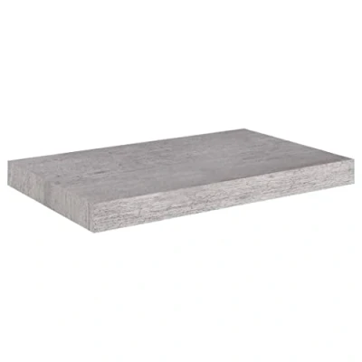 Abbildung von vidaXL Schweberegal Wandregal Schwebend Bücherregal Wandboard Hängeregal Dekoregal Freischwebend Regal Wandablage Betongrau 50x23x3,8cm MDF