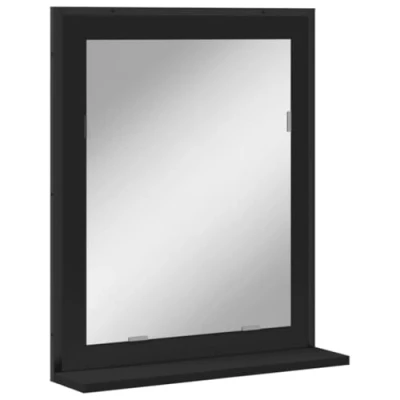 Abbildung von vidaXL Badezimmerspiegelschrank Badspiegel mit Ablage Schwarz 50x12x60 cm Holzwerkstoff (1 St)