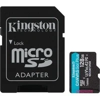 Abbildung von Kingston Canvas Go Plus microSDXC Speicherkarte Gen4 200MB/s A2 U3 V30 128GB Karte + Adapter SDCG4/128GB
