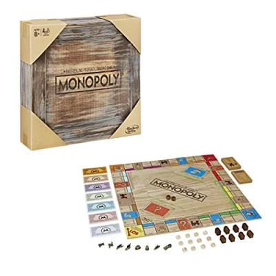 Abbildung von Hasbro Spiel, Brettspiel Monopoly Holz Sonderedition