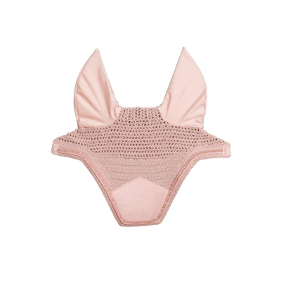 Abbildung von Kentucky Horsewear Wellington Velvet Pearls Fliegenhaube, Größe:Full, Farbe Horsewear:Soft Rose