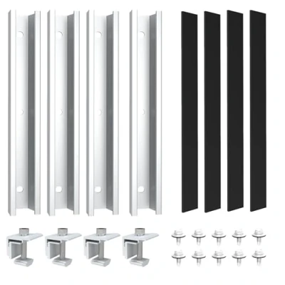 Abbildung von NuaSol Trapezblechdach Montageset Kurzprofil 20 cm Solarmodul Halterung