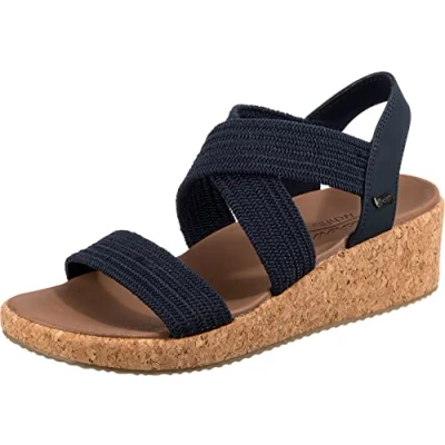 Abbildung von Skechers Keilsandalette, Damen, Größe: 40, Blauw Schuhe