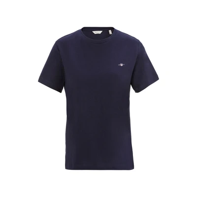 Abbildung von GANT Archive Shield Tshirt basic, Damen, Größe: Small, Evening blue