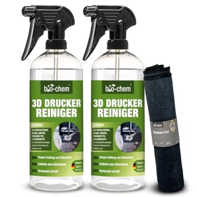 Abbildung von 3D Drucker Reiniger 2X 750 ml Spray für alle Drucker, PC Teile und weitere Elektro Geräte I Umweltschonender Druckbett mit hoher Lösekraft Geruchsneutral kennzeichnungsfrei