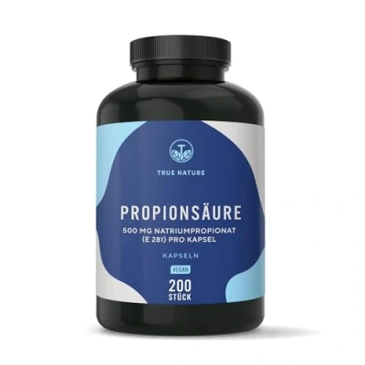 Abbildung von Propionsäure 200 Kapseln Vegan TRUE NATURE St