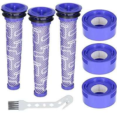 Abbildung von McFilter Filter Set 3x Vormotorfilter + Nachmotorfilter passend für Dyson, DC58, DC61, DC62, V6, V7, V8, 965661 01 967478