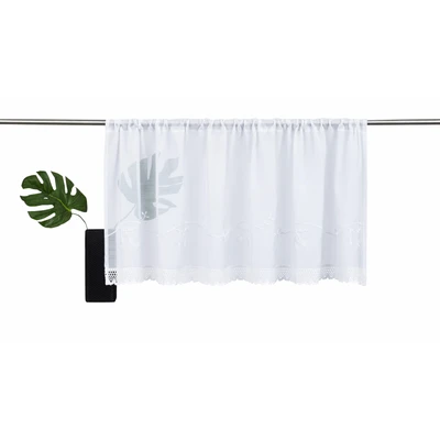 Abbildung von Scheibengardine Idaho, my home, Stangendurchzug (1 St), transparent, Voile, Fertiggardine, Mit Spitze, transparent