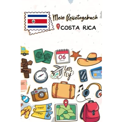 Abbildung von Mein Reisetagebuch Costa Rica: Kinder Reise Journal Aktivitätsbuch zum Ausfüllen, Malen und Einkleben Urlaubstagebuch Selberschreiben für Mädchen Jungen