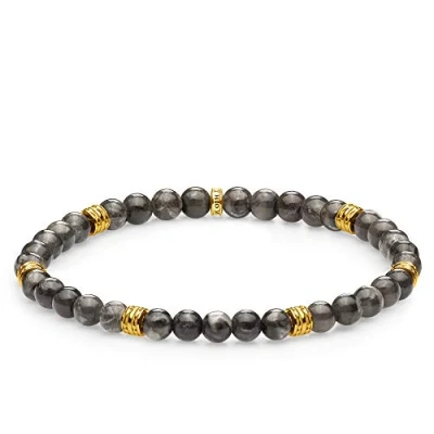 Abbildung von Thomas Sabo Unisex Armband Talisman grau 925 Sterlingsilber gelbgold vergoldet A1926 413 5 L19