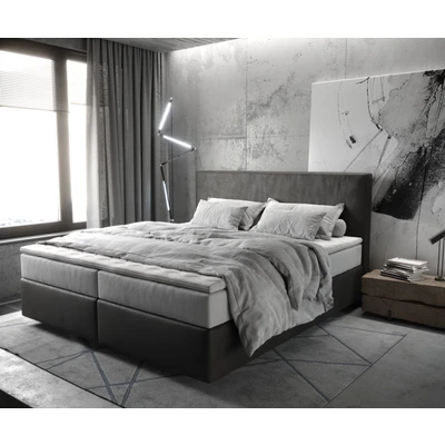 Abbildung von DELIFE Boxspringbett Dream Well, Mikrofaser Anthrazit Vintage 180x200 cm TFK Matratze u. Topper