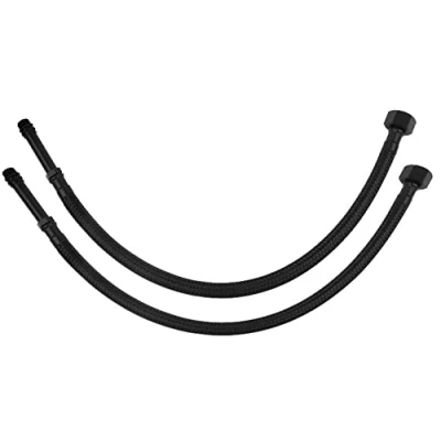 Abbildung von 60cm M10 x 3/8&quot; Inch BSP Schwarz Nylon Geflochten Flexibler Schlauch Zapfhahn
