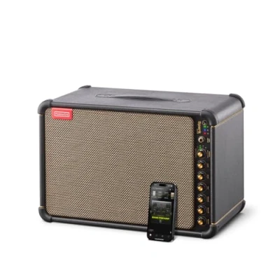 Abbildung von Positive Grid Spark LIVE Intelligenter Gitarrenverstärker, Mehrkanal PA System &amp; Bluetooth Lautsprecher All in One für Gitarre, Bass, Gesang, Keyboards und mehr.