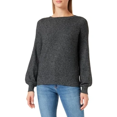 Abbildung von VERO MODA Damen Vmbrilliant Ls Boatneck Blouse Ga Noos Pullover, Black/Detail:melange, XXL