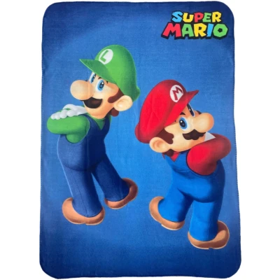 Abbildung von Super Mario Tagesdecke Sherpa Fleece Decke 100 x 150 cm für Fans und Komfortliebhaber