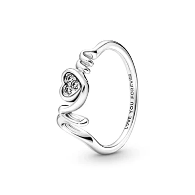 Abbildung von Pandora MOM Heart Ring, Damen, Größe: 54, Sterling silver