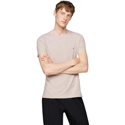 Abbildung von Tommy Hilfiger SLIM FIT TEE Tshirt basic, Herren, Größe: 3XL, Heathered pebble