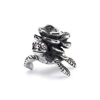 Abbildung von Trollbeads Charm Lotus Schildkröte aus Sterling Silber in der Farbe Silber, TAGBE 40115