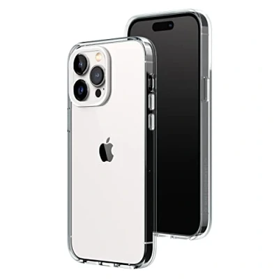 Abbildung von RhinoShield Crystal Clear Case kompatibel mit [iPhone 13 Pro Max] Fortschrittliche Vergilbungsresistenz, Hohe Transparenz, Personalisierbare und Transparente Schutzhülle Weiß Kamera Ring