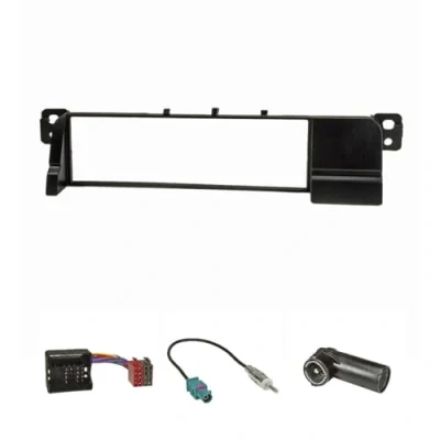 Abbildung von tomzz Audio 2404 016 Radioblende Set kompatibel mit BMW 3er E46 Quadlockadapter ISO Fakra Antennenadapter DIN