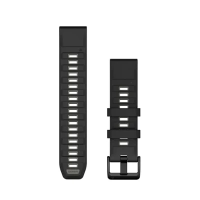 Abbildung von Garmin Ersatzarmband QuickFit 22mm Silikon Schwarz/Kieselgrau