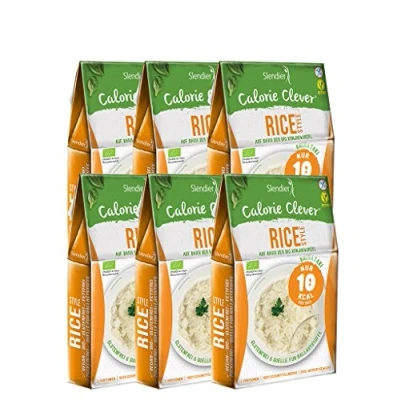 Abbildung von 6 x Slendier Bio Konjak Reis Kalorienarm Shirataki Quelle für Ballaststoffe Glutenfrei 250 g