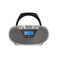 Abbildung von Aiwa BBTU 400SL: Tragbares CD Radio mit Bluetooth und USB, Farbdisplay, RDS, FM PLL, Weckerfunktion, Farbe: Silber