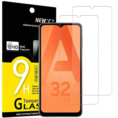 Abbildung von NEW&#039;C 2 Stück, Panzer Schutz Glas für Samsung Galaxy A32 5G, Frei von Kratzern, 9H Härte, HD Displayschutzfolie, 0.33mm Ultra klar, Ultrabeständig