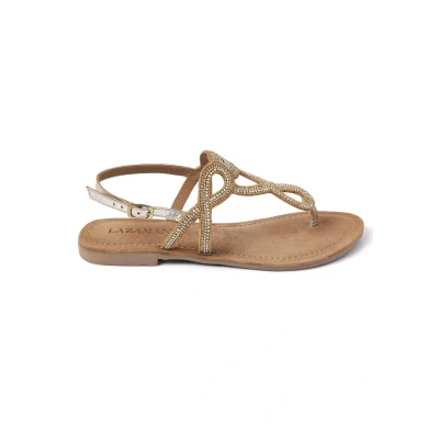 Abbildung von Lazamani 33.510 Zehentrenner, Damen, Größe: 39, Gold coloured Schuhe