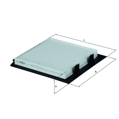 Abbildung von MAHLE ORIGINAL LA 288 Innenraumfilter Partikelfilter 215,0 197 27,0 LAND ROVER: Range Rover 2