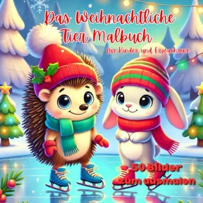 Abbildung von Das weihnachtliche Tier Malbuch: 50 Bilder für Kinder und Erwachsene zum ausmalen