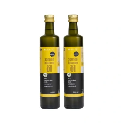 Abbildung von Wohltuer Bio Sonnenblumenöl 2x 500ml in Rohkostqualität