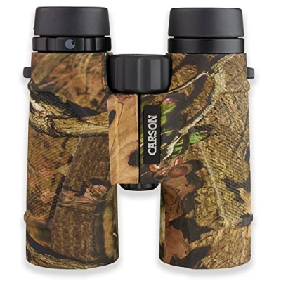 Abbildung von Carson Full Size Fernglas, 10x42mm, MossyOak Tarnoptik, hochwertige ED Glas Linsen, wasserdicht und beschlagfrei (TD 042EDMO)