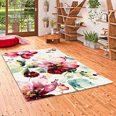 Abbildung von Designteppich Designer Teppich Brilliant Blumen, Pergamon, Rechteckig, Höhe: 13 mm
