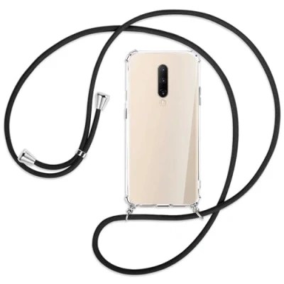 Abbildung von mtb more energy Handykette kompatibel mit OnePlus 7 Pro (6.67&#039;&#039;) schwarz Smartphone Hülle zum Umhängen Anti Shock Full TPU Case