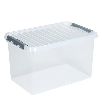 Abbildung von SUNWARE Q Line Box 72 Liter, 600 x 400 420 mm transparent/metal
