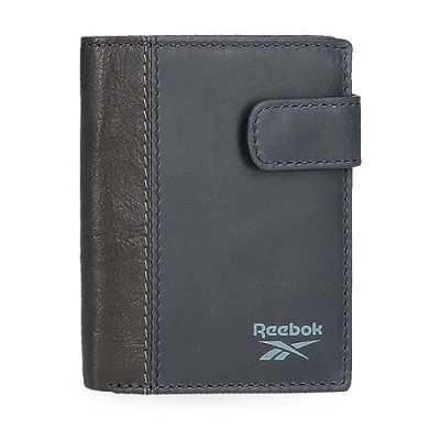Abbildung von Reebok Division Vertikale Geldbörse mit Klickverschluss, blau, 8,5 x 10,5 1 cm, Leder, Talla única, Klickverschluss
