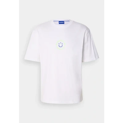 Abbildung von HUGO Napoka Tshirt print, Herren, Größe: Small, White